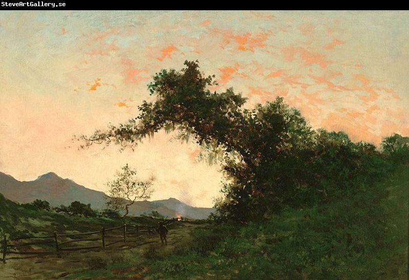 Jules Tavernier Marin Sunset in Back of Petaluma